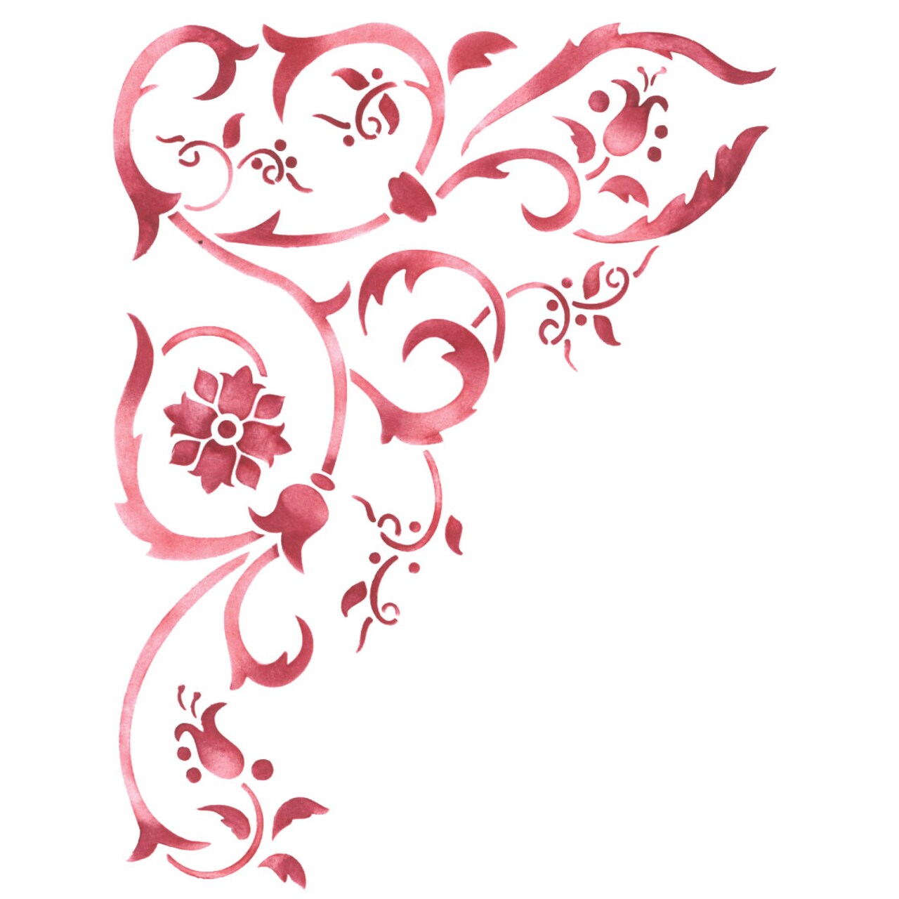 Corner Scroll Wall Stencil | 3404 by Designer Stencils | Pattern Stencils | Reusable Stencils for Painting | Safe & Reusable Template for Wall Decor | Try This Stencil Instead of a Wallpaper | Easy to Use & Clean Art Stencil Pattern